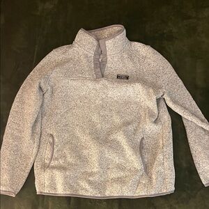 L.L. Bean Gray Sweater Fleece Pullover